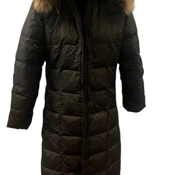 Andrew Marc long puffer coat Brown Goose down filled Small - Picture 3 of 10